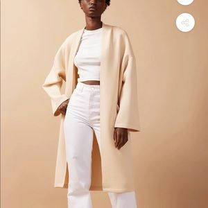 LEZE THE LABEL Mira cardicoat in bone size xs